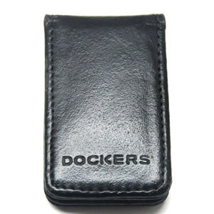 Dockers Black Genuine Leather Magnetic Money Clip Wallet Casual Men Accessory